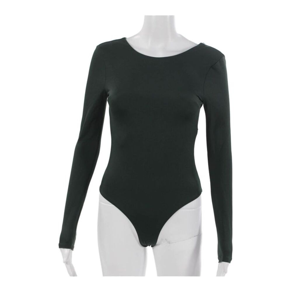 COS Womens One Piece Swimsuit Green Nylon Size 6